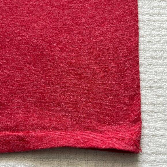 Quiksilver Graphic Tee Medium M Coral Red Short Sleeve Circle Logo - Picture 7 of 7